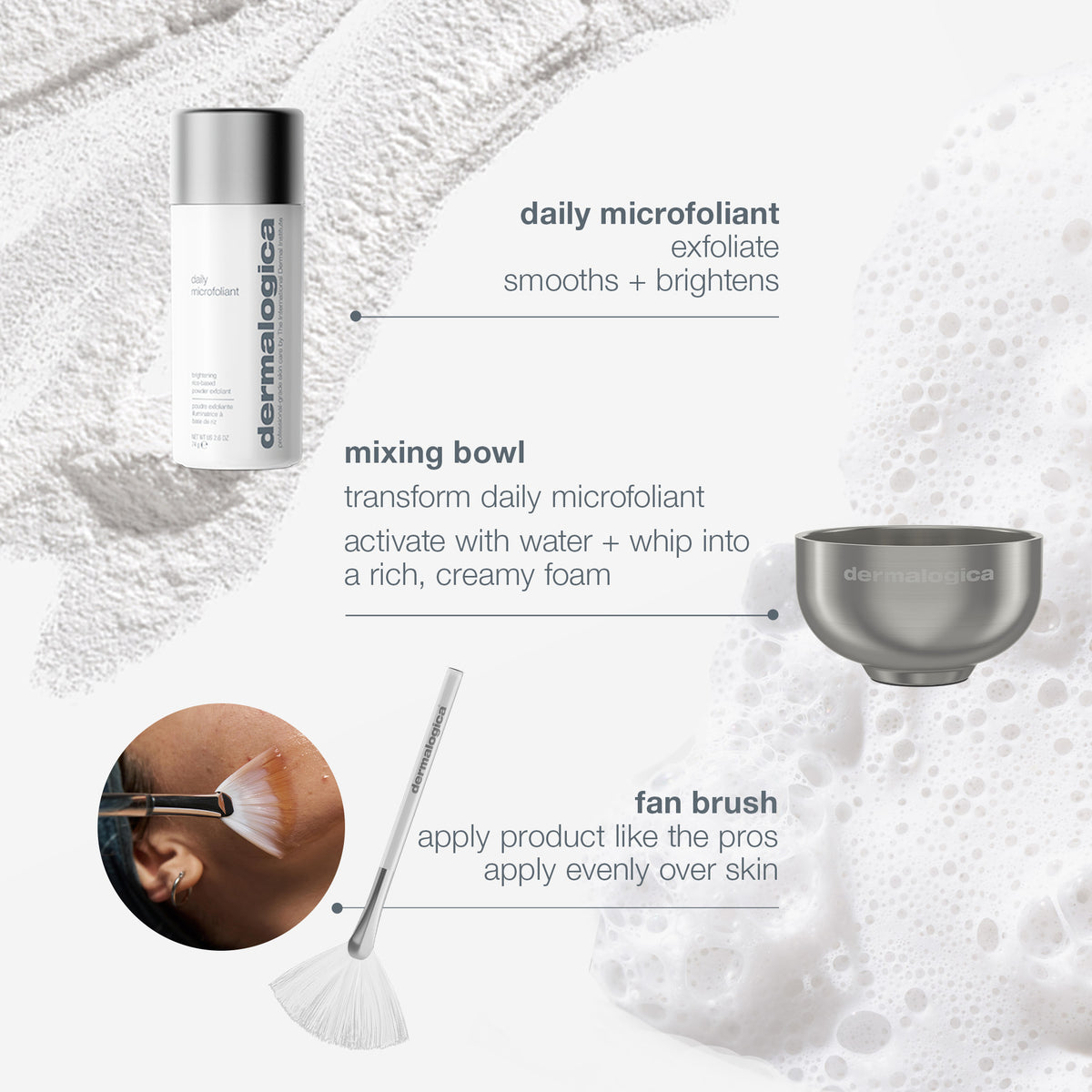 pro ritual: exfoliate + glow (1 full-size + 2 tools)